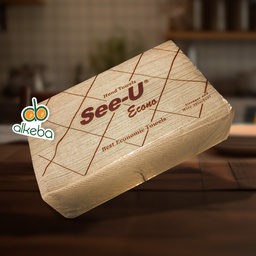 SEE-U TISSUE HAND TOWEL ECONO BROWN 150'S PER PCS
